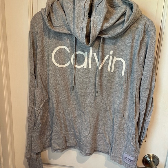 Calvin Klein Tops - Calvin Klein Gray Women’s XL Hoodie w/Turtle Neck